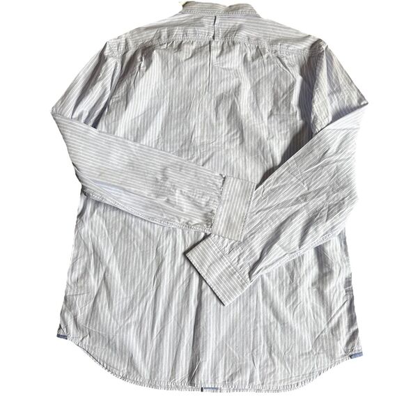 Banana Republic Mens Shirt Large Blue White Button Down Oxford Pocket Soft NWT - Picture 7 of 8